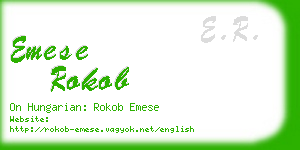 emese rokob business card